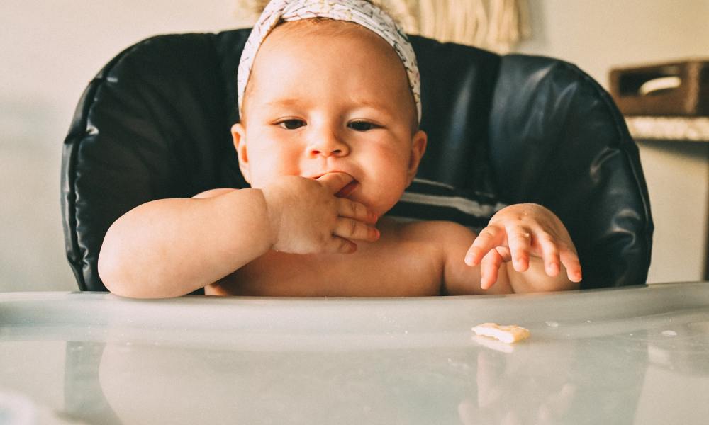 Baby at table