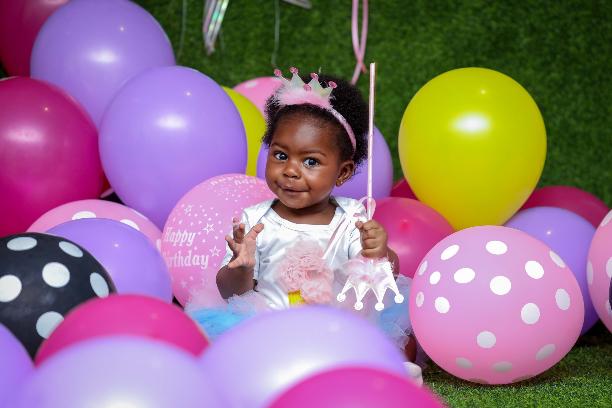 Baby Girl At A Birthday Party