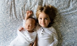 Children on bed