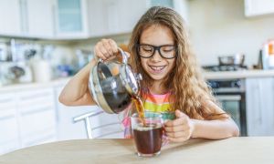 Girl Pouring Coffee