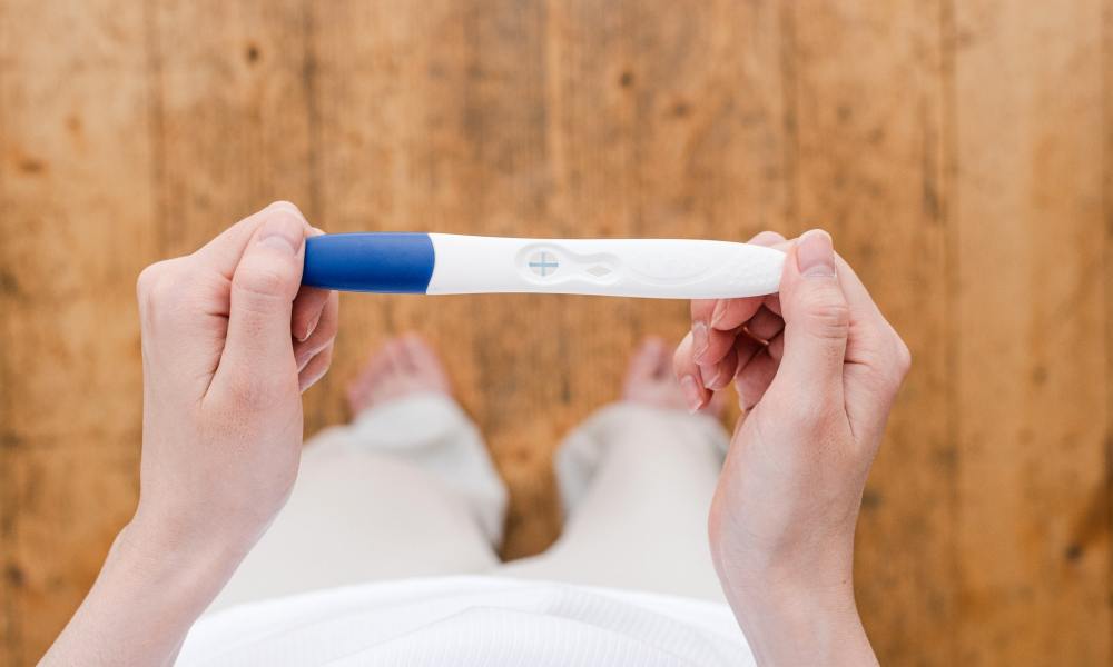 Positive home pregnancy test