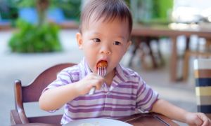 Toddler eating