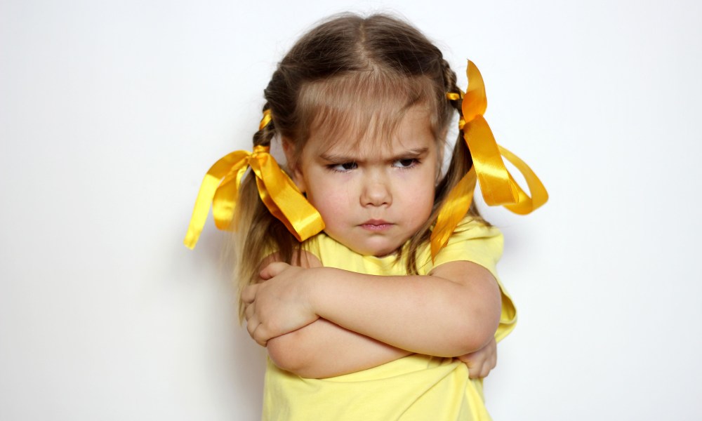 Upset girl toddler