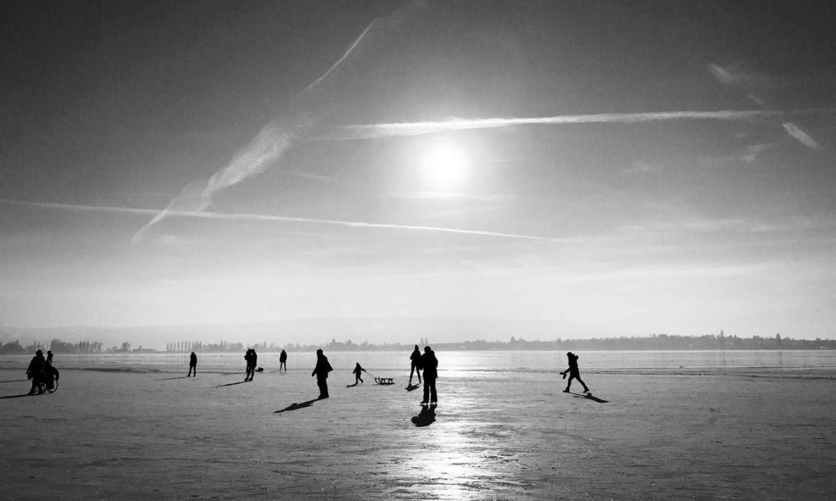 winter activities for families people on frozen lake